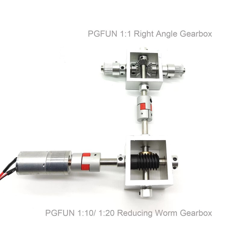 PGFUN 1:10 Right Angle Worm Gearbox 90° Angle Drive Steering