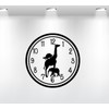 Wall Clock Zoo Wall Decals Stickers, Black, 15"