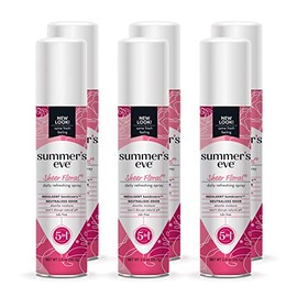 Summer's Eve Freshening Spray | Sheer Floral| 2 oz Size | Pack of 6 | pH Balanced, Dermatologist & Gynecologist Tested