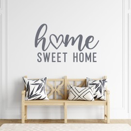 GRAZDesign Wall Tattoo Home Sweet Home Sticker Decorative Living Room Hallway Wall Sticker for Wall Cupboard Door - 67 x 40 cm / Black