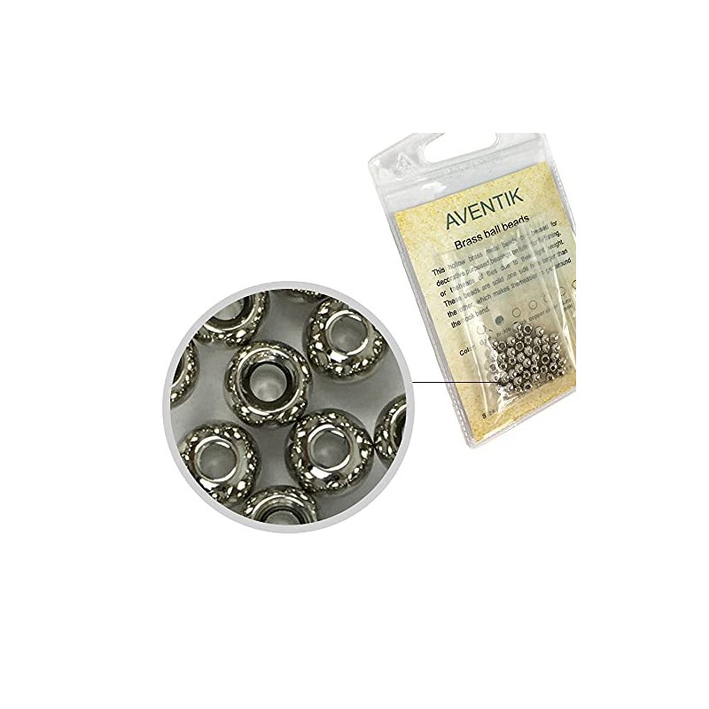 Aventik 50pc Brass Beads Tapered Hole Fly Tying Materials Lure