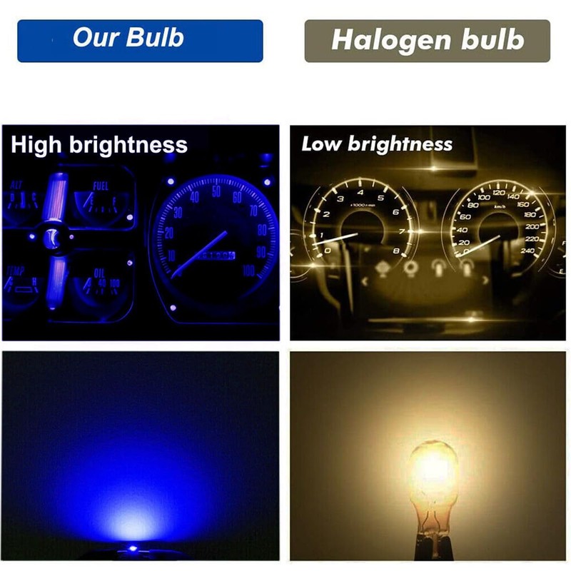 Atmufelp 10Pcs t5 led bulbs Instrument dash lights Instrument Gauge