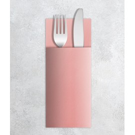 VelaHub Airlaid 50 Cutlery Napkins, High-Quality Disposable Napkins, 39 x 40 cm, Pink