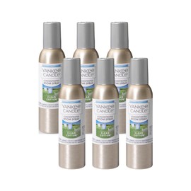 Yankee Candle Concentrated Air Freshener Room Spray, Odor Eliminator for Home, Bathroom, Clean Cotton, 1.5 Oz (Pack of 6)