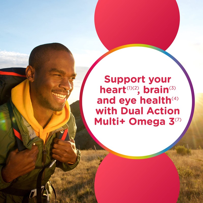 Centrum MultiGummies Multi+ Omega 3 Dual Action, Adult Multivitamin, Multivitamin/Multimineral/Omega