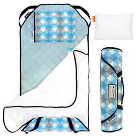 Urban Infant Tot Cot Kids Nap Mat - Toddler Preschool Daycare Bedding Cover with Blanket and Pillow - Seattle