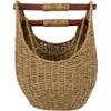 Trademark Innovations 12.2" & 9.4" Seagrass Baskets with Wooden Handles