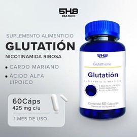 Glutation Adicionado Con Cardo Mariano Y Ácido Alfa Lipoico 5H8 NUTRITION