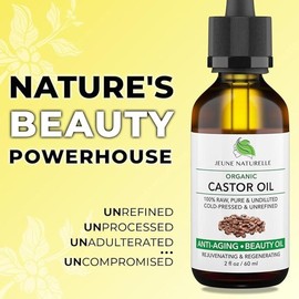 Organic Castor Oil for Hair Growth - Cold Pressed and Hexane Free, 2 oz - Haircare Comfort Haircare