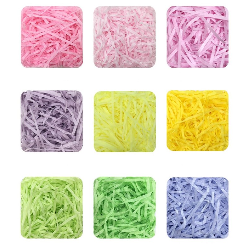 LKQBBSZ Easter Raffia Grass Pack Recyclable Paper Shred for Easter