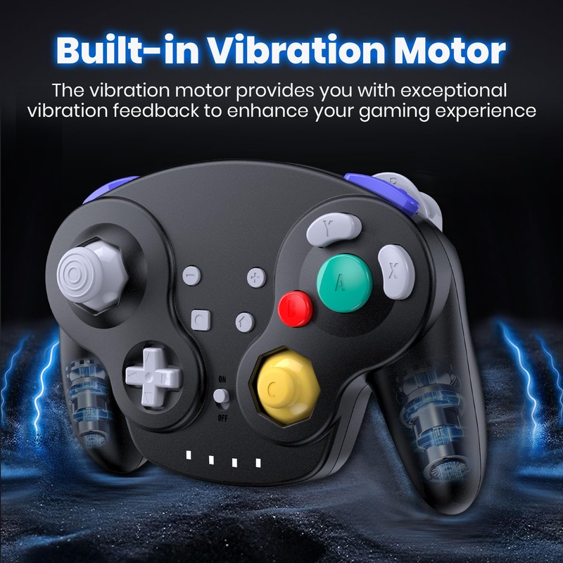 2.4 GHz Wireless GameCube Style Switch Pro Controller, for Switch/Switch