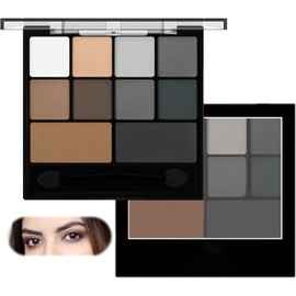 Smokey Eyeshadow Palette Matte Eye Shadow Pallets for Women, Highly Pigmented Long Lasting Black Eyeshadow, 10 Colours Professional Eyeshadow Palette with Dual-Ended Applicator Brush