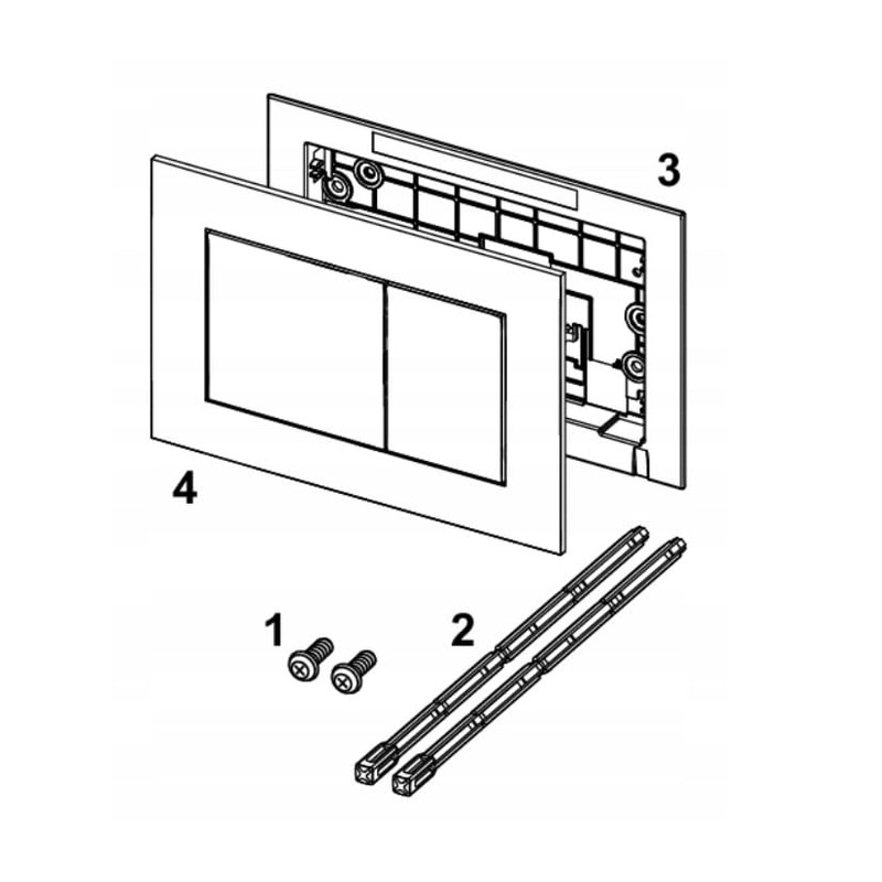 TECE TECEnow 9240407 Toilet Flush Plate Matte Black 220 x