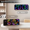 PiKaPiKaP Digital Wall Clock, 9.6 Inch Digital RGB Clock, LED