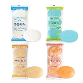 Milk, Cucumber, Ginseng, Apricot Beauty Soap 3-Pack Collection (Facial & Body) Cucumber Beauty Soap (3-Pack) 10ea