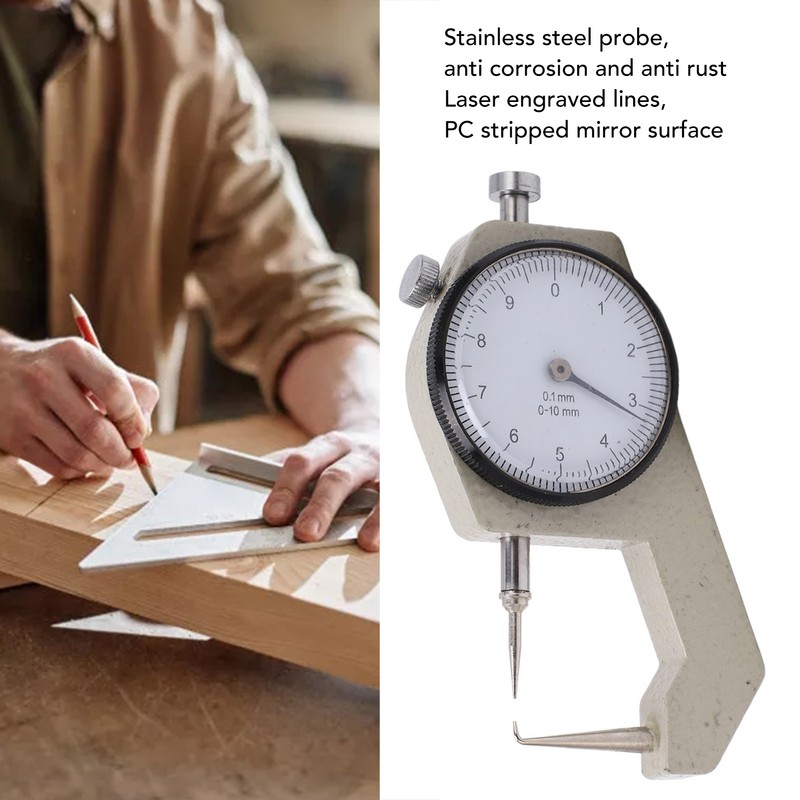 Thickness Gauge Portable Clear Scale Pointer Display Wear Resistant Thickness