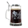 Artisan Owl Glass Ice Hockey Etched Design Beer Stein with
