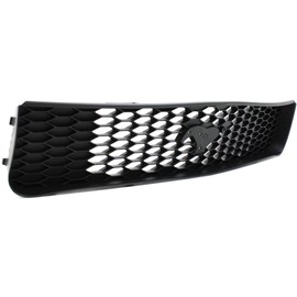 Evan Fischer Grille Assembly Compatible With Ford Mustang 2005-2009, Textured Black, Plastic