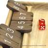 WOWME Shut the Box Dice Game Solid Wood Board for