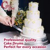 Cakebon Cake Boards Plastic - 8 Inch White Drums 3-Pack
