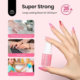 beetles Gel Polish Beetles 10ML Super Strong Nail Glue for Press Ons, Nail Tips, Acrylic Nails No Uv Light Needed Nail Bond Brush in Nail Glue for Press On Nails Fake Nails Long Lasting Nails Glue for Beginners DIY Home