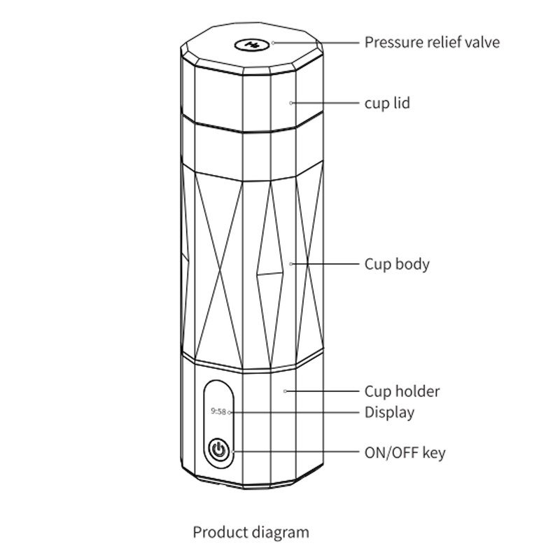 Hydrogen Water Bottle with Colorful Lights Platinum Titanium Electrode 2