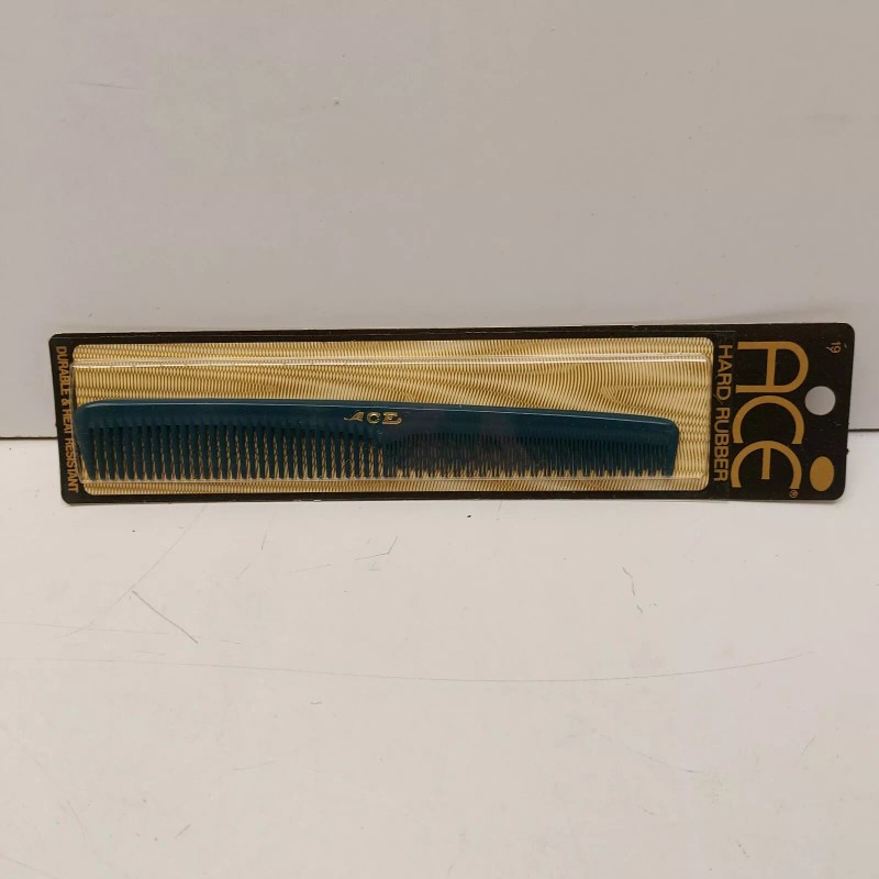 ACE Vintage Ace Hard Rubber Comb 7" 19 Blue New