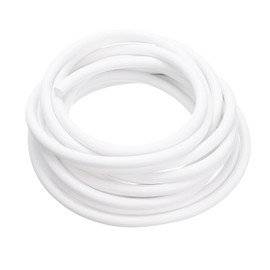 PATIKIL Silicone Foam Seal Strip, 5M(16.4Ft) 8mm(0.31") Dia Round High Density Solid Sponge Rubber Weather Stripping Cord for Sealing Gap Blocker Insulation, White