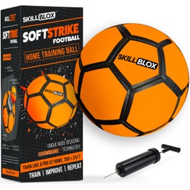 SKILL BLOX SoftStrike Home Indoor Skills Training Football - Football Gifts - Football Skills Ball. Size 4 Football - Football Gifts for Boys & Football Gifts for Girls (SKILLBLOX HOME TRAINING BALL)