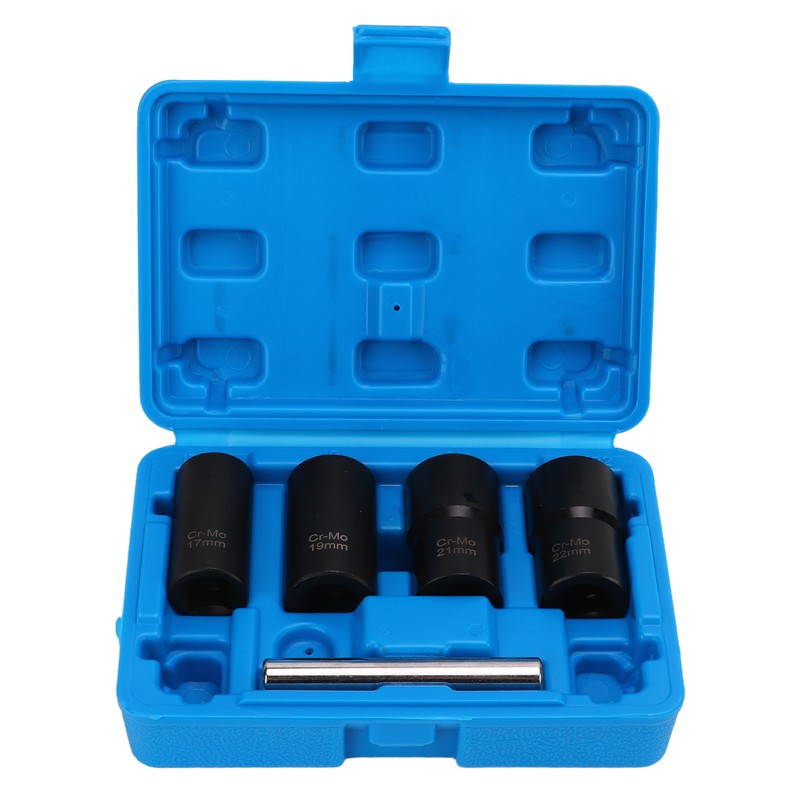5pcs Lug Nut Extractor Tool 1/2in Drive Metric 17 19