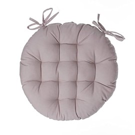 Atmosphera Round Seat Cover Made of Cotton and Linen Diameter 38 cm Beige