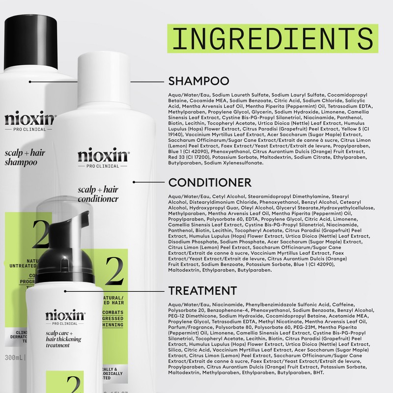 Nioxin Scalp + Hair Thickening System 2 Starter Trial Kit