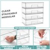 Sorbus Acrylic Storage Containers - 4 Pack, Stackable Storage Bins
