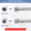 4 x 3/8" Stainless Steel Flexible Connecting Hose Pipe Kink