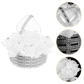 STOBAZA Heart-shaped Ring Box Simulated Flower Ring Storage Box for Women for Ceremony