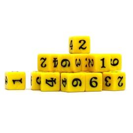 Army #10 D6 Collection - 25 Count Pack of Numbered 6 Sided Dice - D6 Perfect for Tabletop War Games, Warhammer, and RPGs