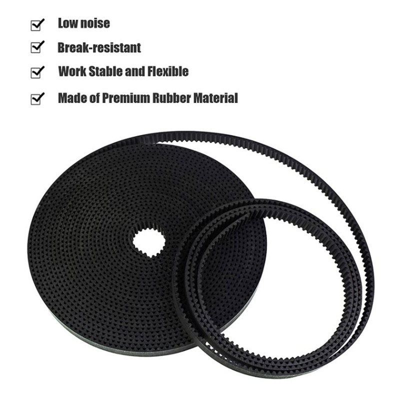 3D Print Open Timing Belt Flexible Stable Low Noise Wear