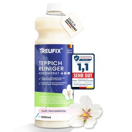 Treufix Carpet Cleaner & Upholstery Cleaner Concentrate for All Carpets and Upholstery Effective Carpet Cleaner 1 L Suitable for All Vacuum Cleaners and Wet Vacuum Cleaners - Almond Blossom