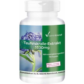 Devil's Claw Extract Capsules 1530 mg - 180 Vegan High Dose Capsules - Harpagophytum