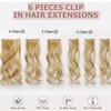 Cybelleza 48 cm Clip-In Extensions, Hairpiece Like Real Hair, 6