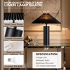 YJSQOEOE Modern Table Lamp with Pleated Lampshade and Cylindrical Base,