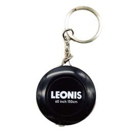 Spring Tape Measure (Keyring Design) 60 inch / 150 cm Black [ 91045-3pcs ]