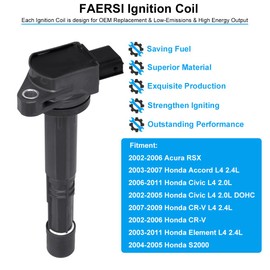 bocinas de encendido Paquete de 1 repuesto para Honda Accord 2002-2011 Honda Civic 2002-2009 Honda CRV 2003-2007 2002-2009 2003-2011 Honda Element 2002-2006 Acura RSX, reemplazar OEM # UF311 C13882