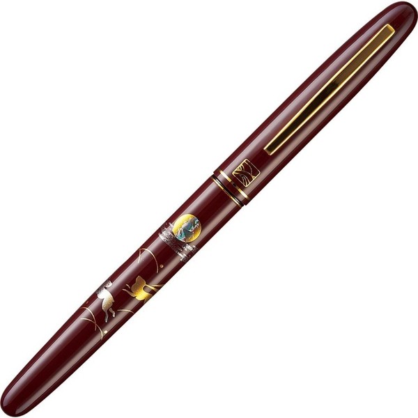 Kuretake DU181-515 Brush Pen, Fountain Pen, Maki-Ei, Story, Rabbit, Red, Red Shaft