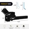 Fullwatt Folding 2" Trailer Hitch Adapter, Hitch Extender 2 Inch
