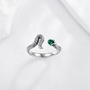 VENACOLY Snake Ring 925 Sterling Silver Open Ring Snake Mother's
