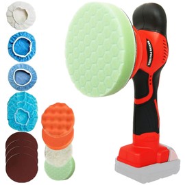 Alrigon Cordless 6 Inch Random Orbital Buffer Polisher, Compatible with Milwaukee M18 Battery, 8-Speed Control, Brushless Motor, Car Polishing and Waxing (Tool Only, NO Battery )