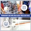 2pcs Silicone Straw Brushes, 6mm+8mm Extra Long Reusable Hanging Straw
