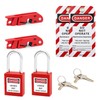 PILISPARK Circuit Breaker Lockout,Red Electrical Box Circuit Breaker Lockout,Tagout Breaker