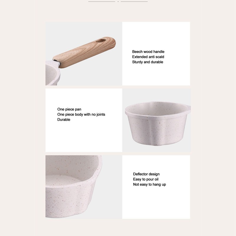 Kitchen Sauce Pan Prevents Stick Deepening Height Medical Stone Sauce